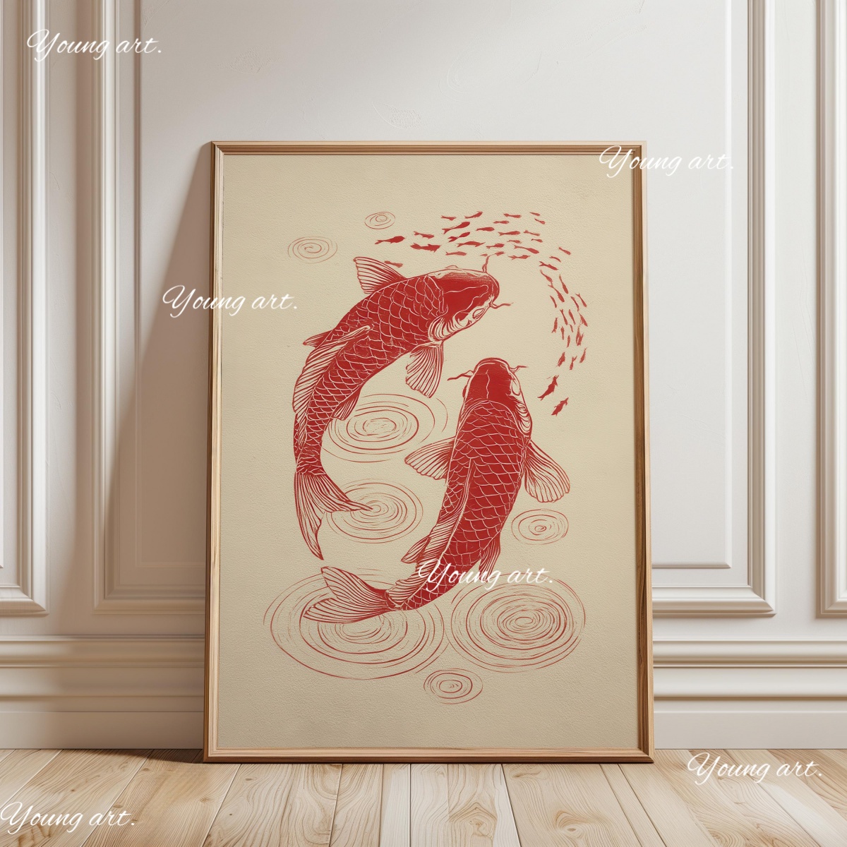 Japanese Koi Fish Canvas Print - Home Decor Vietnam review and price