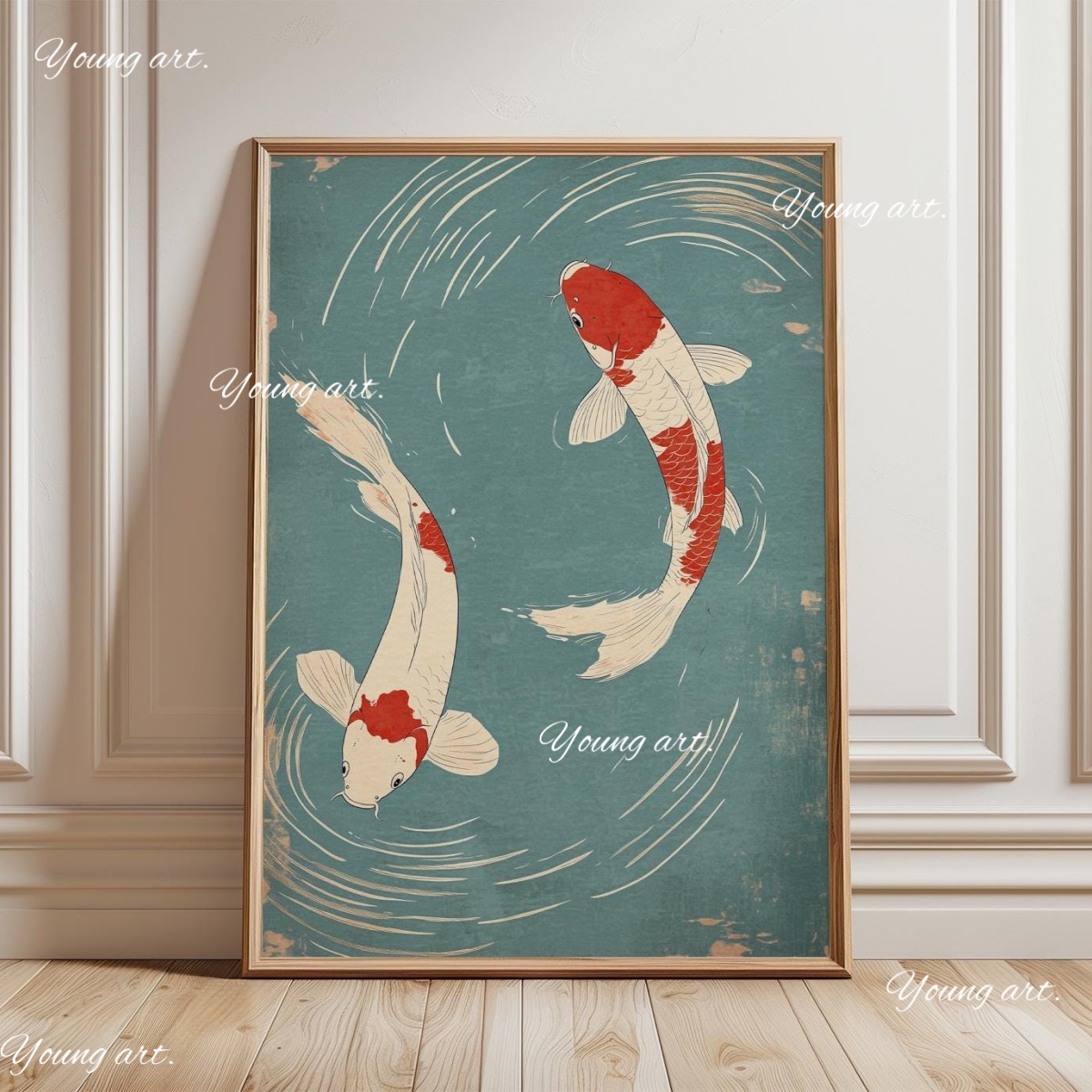 Japanese Koi Fish Canvas Print - Home Decor Vietnam review and price