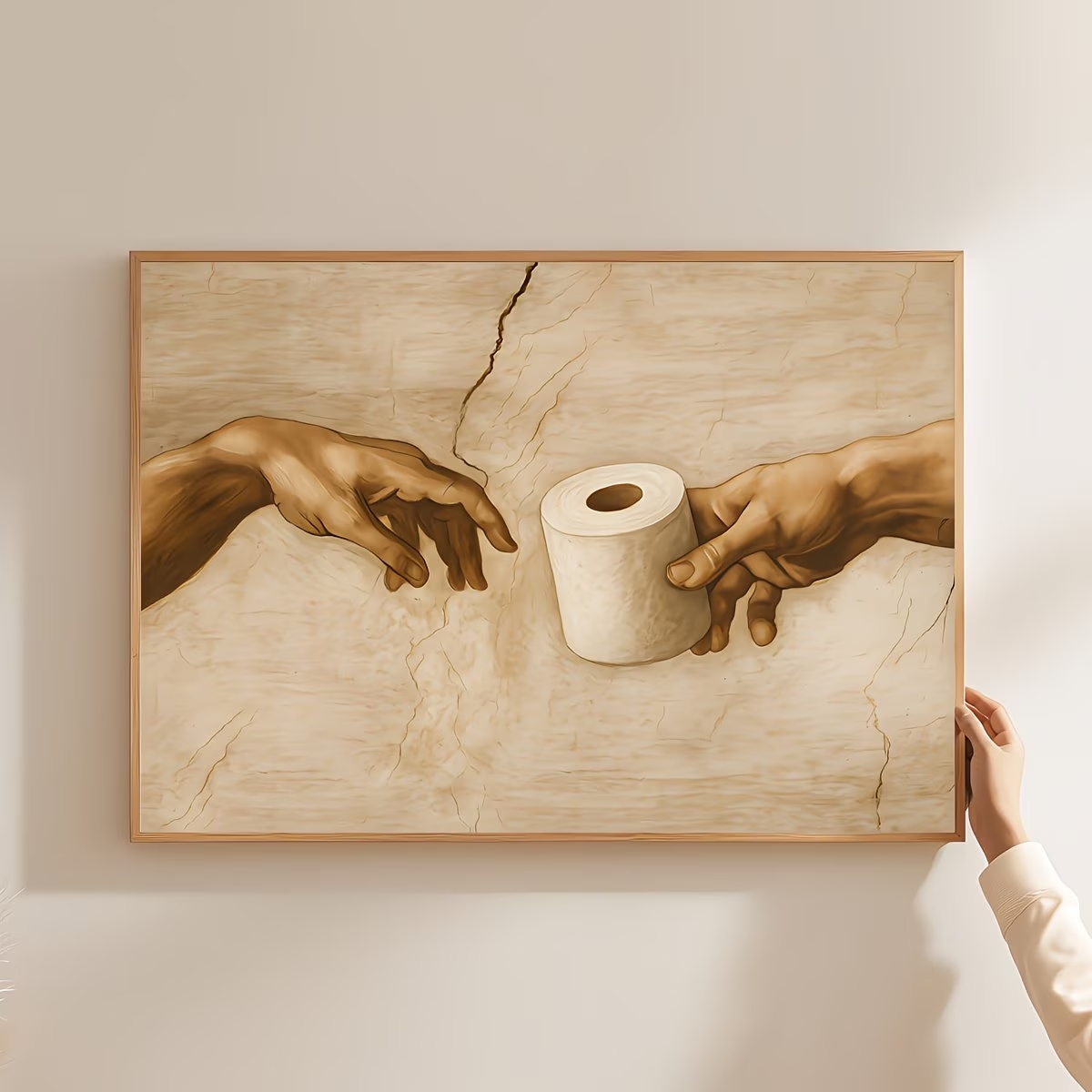 Retro Humorous Toilet Paper Wa - Home Decor Wallpaper review and price