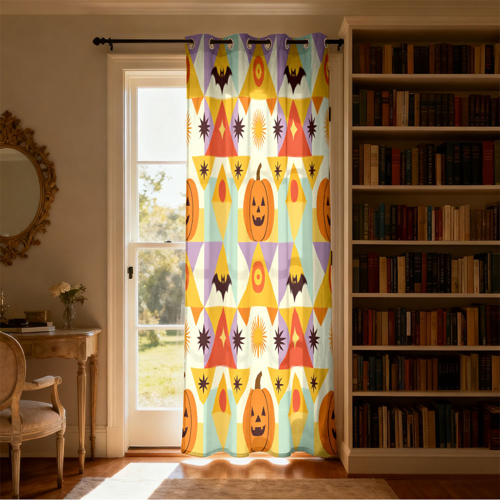 1pc Halloween pumpkin bat geom - Home Decor Curtain review and price