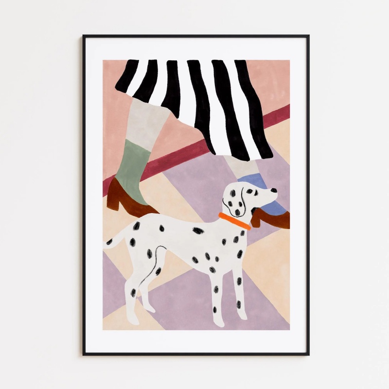 Whimsical Dog Art Print Wall C - Home Decor Vietnam review and price