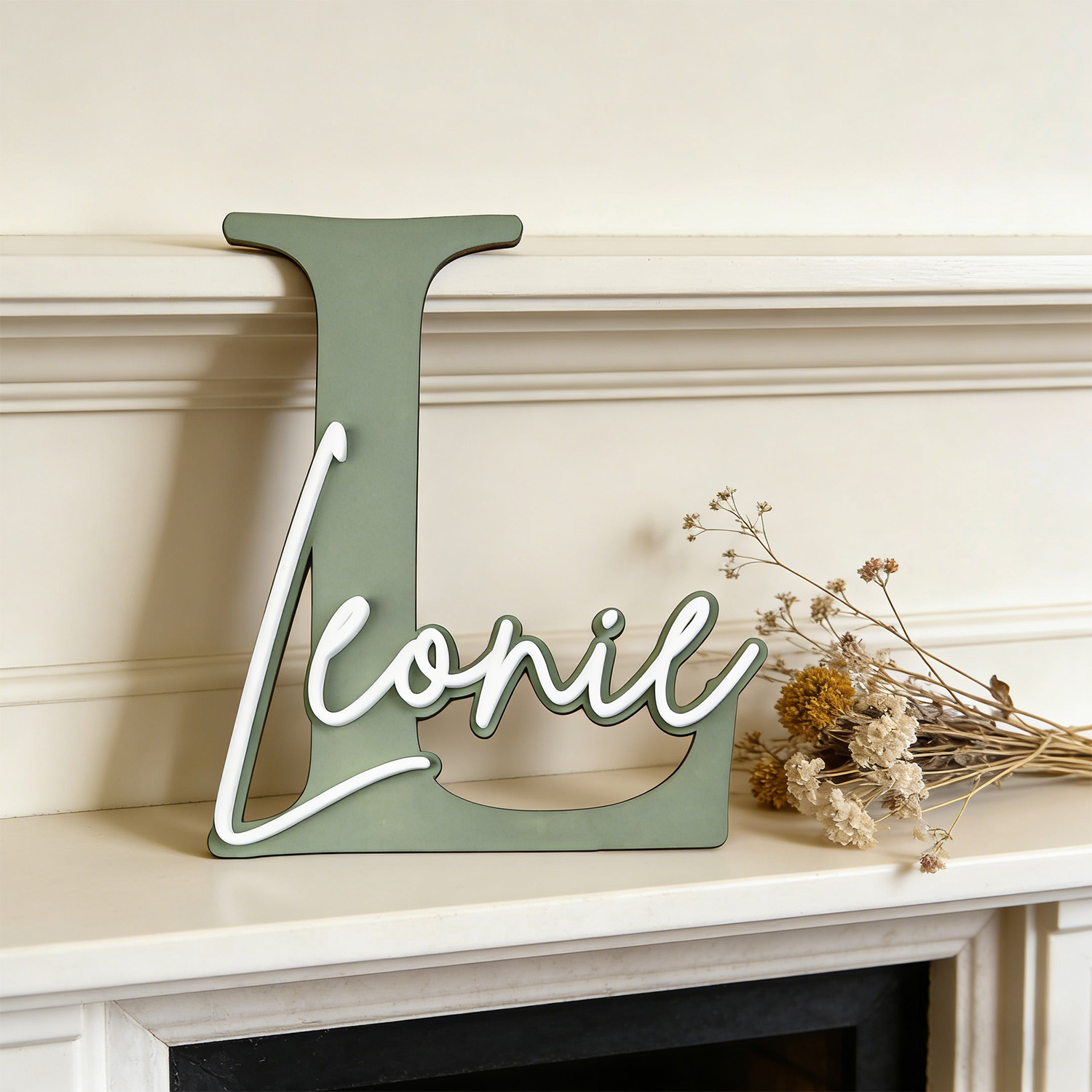 1pc Double-layer Wooden Name D - Home Decor Happy review and price