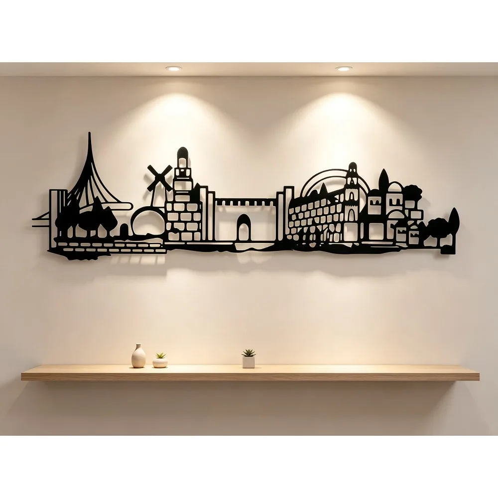CIFBUY Iron Wall Art Jerusalem - Home Decor Wall Art review and price