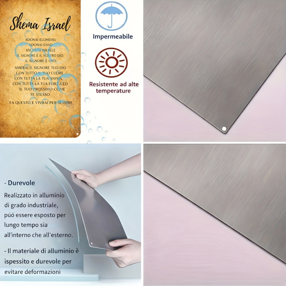 CIFBUY  Hebrew Scripture Alumi - Home Decor Wall Art review and price