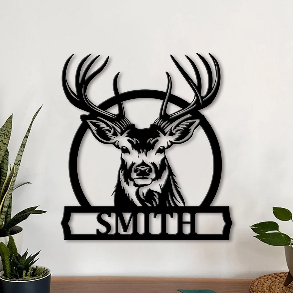 Personalized Deer Family Name  - Home Decor Names review and price